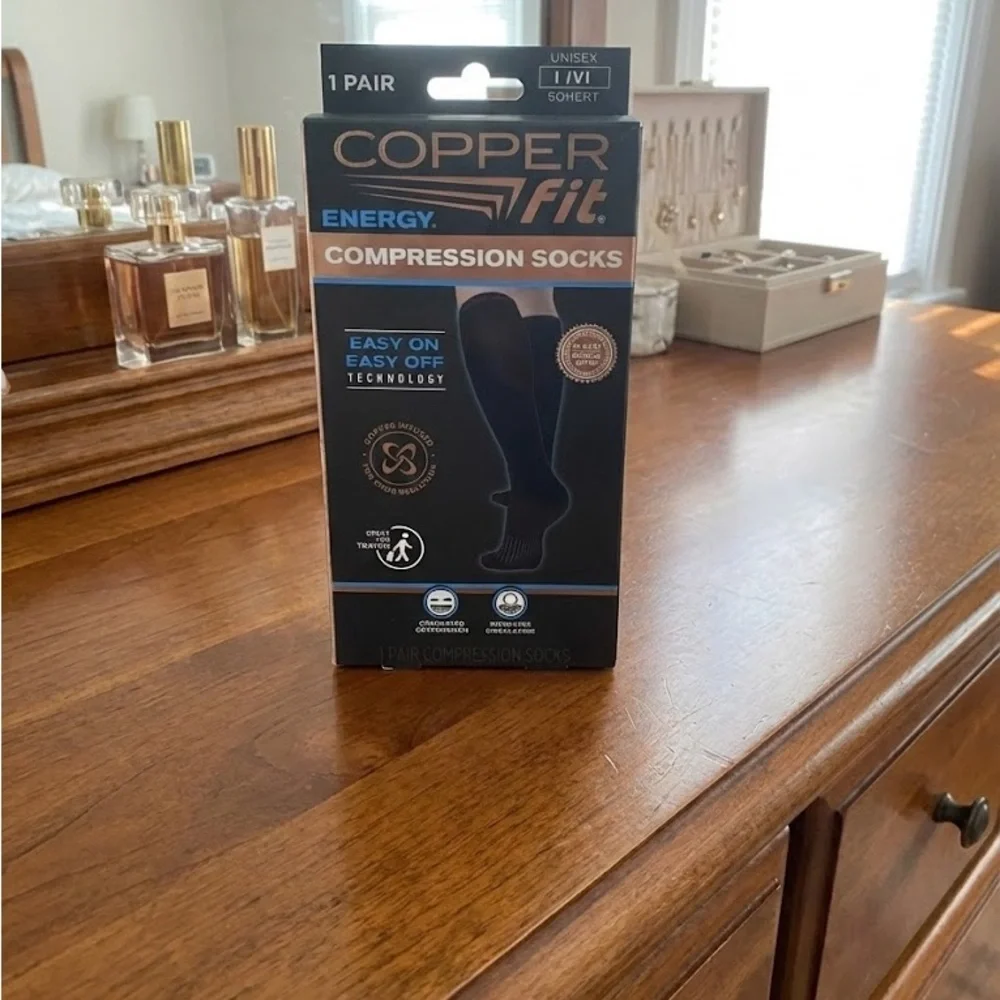 UNISEX Copper Fit Energy Compression Socks - Black